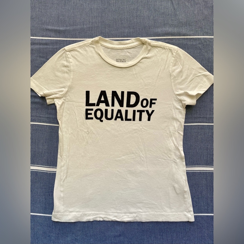 The United States of Women Land of Equality Organic Cotton Graphic Tee Shirt.